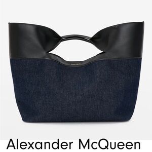 Alexander McQueen Black and Blue Tote Bag